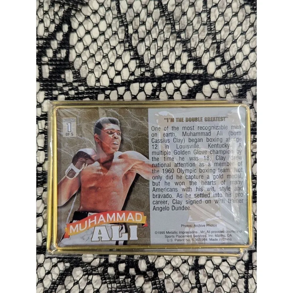 Muhammad Ali Metallic Impressions Embossed Metal Card Set w/ Tin | NIB | 1995 - Picture 11 of 16
